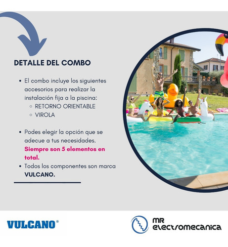 Imagen 2 de 10 de Retorno + Virola Vulcano Pileta Hormigón Armalo Como Quieras