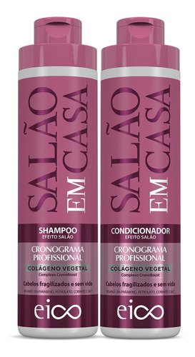 Eico Tratamento Shampoo 800ml + Condicionador Leave-in 750ml Salão Em Casa Cronograma Profissional