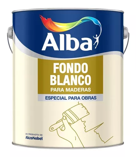 Fondo Blanco Alba Pintura Base P/madera 1lt