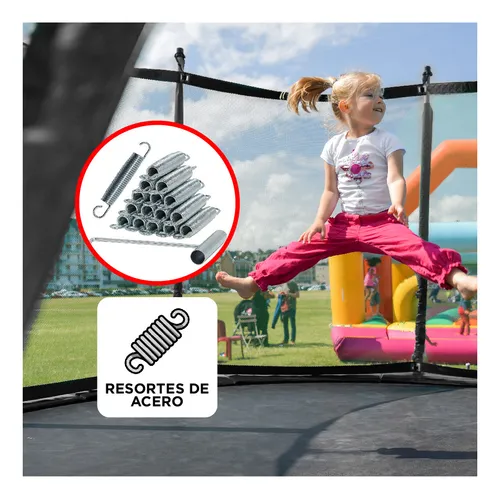 Cama Elástica 2.5m Reforzada Trampolín Con Red