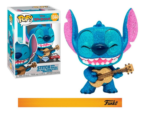 Funko Pop Disney Stitch com diamante de ukulele #1044 exclusivo