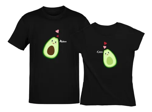 Colonial Roux enviar Playeras De Parejas Regalo Aguacate Dúo Amor 14 De Febrero