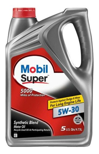 Aceite Mobil Super Synthetic Blend 5w30 4.73 Litros