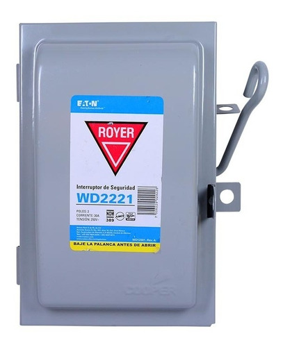 Interruptor De Seguridad De Cuchillas 2x30a Royer Wd2221