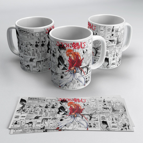 Himura Kenshin Rurouni Kenshin Taza Personalizada Anime Mod9