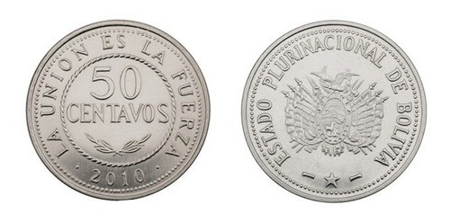 Moneda Bolivia 50 Centavos 2010