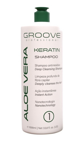 Shampoo Anti Residuos Aloe Vera Keratin Groove 1000 Ml