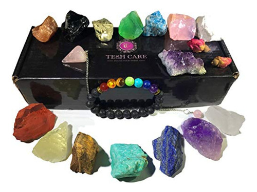 Piedra Cuarzo  Decorativa Tesh Care Chakra Therapy Starter C