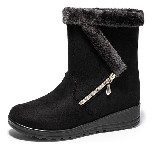 Botas De Nieve Cálidas Y Antideslizantes Para Mujeres Con Fr