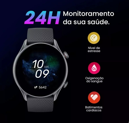 Smartwatch Amazfit Gtr 4 New Com Gps A2040 Galaxy Blac