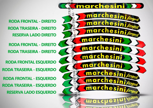 Kit Marchesini Lerivo Formigão Cartela Adesivos Roda Friso