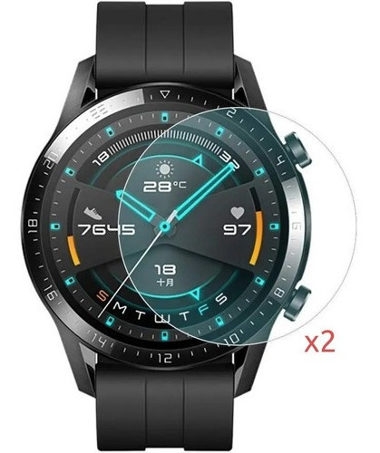 Pack 2 Uds Lámina Mica Vidrio Templado Huawei Watch Gt2 46mm