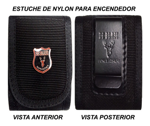 Estuche Porta Encendedor Para Zippo- Nylon Con Clip Acero 