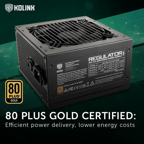 Fuente De Poder Regulator Psu 750w 80 Plus Gold, Atx 3.0,