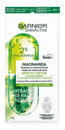 Garnier Ampolleta  Kale Con Niacinamida