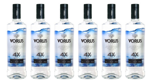 Kit Com 6 Vodka Vorus Tradicional 1l