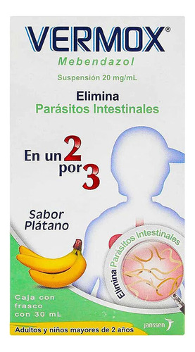 Vermox 20mg/ml Caja Con Un Frasco 30 Ml