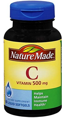 La Naturaleza Hizo Vitamina C 500 Mg Líquido Softgels Dw1cr