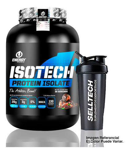 Proteína Energy Nutrition Isotech 1kg Chocolate + Shaker