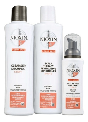 Nioxin Kit Anti Caída De 3 Pasos Sistema #4 300 Ml