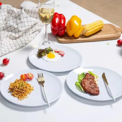 Prato Em Melamina 22,5cm Refeições Buffet Restaurantes