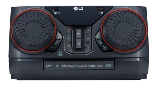 Minicomponente LG Xboom CK43 negro con bluetooth 300W de potencia - 110V/220V