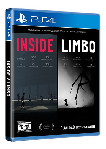 Imagen 2 de 3 de Ps4 Inside + Limbo / 2 Juegos / Fisico