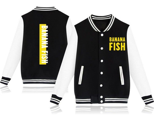 Harajuku Banana Fish Unisex Chaqueta Estampada Hombre Street