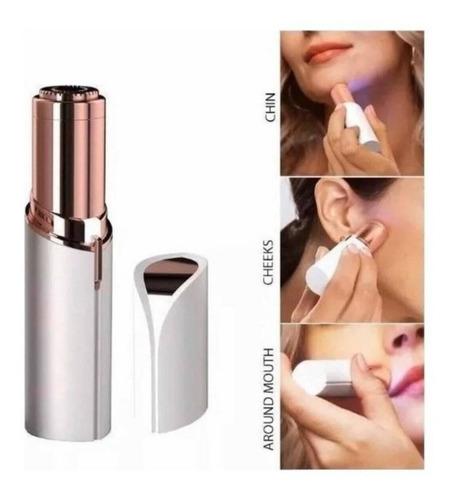 Imagen 3 de 3 de Depilador Electrico Rasurador Vello Facial Recargable Led