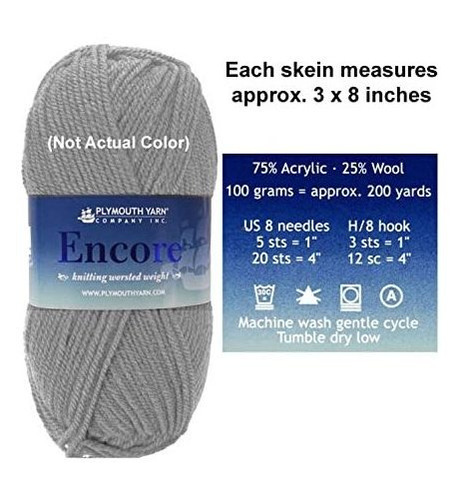 Hilo Plymouth Para Tejer Encore Worsted Cranberry 0174, 5-