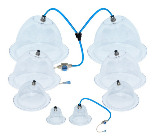 Imagen 3 de 4 de Vacumterapia 8 Copas Para Gluteos Busto Abdomen Vitaltronic