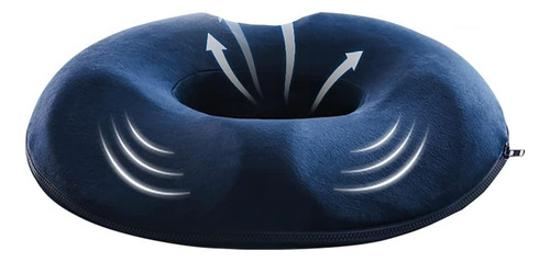 Comodo Cojin Lumbar Espuma De Asiento Soporte Almohada Azul