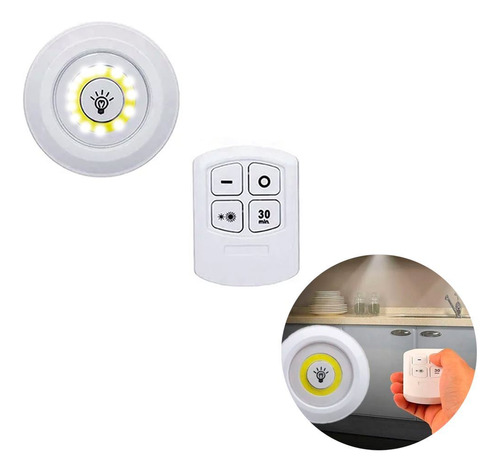 Lámpara Luz  Led Inalámbrica Con Control Remoto 