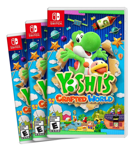 Combo Com 3 Yoshis Crafted World Switch Midia Fisica
