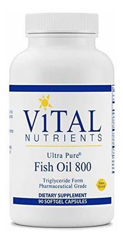 Aceite De Pescado Ultra Puro 800 Tg Con Omega 3 (90 Cápsulas)