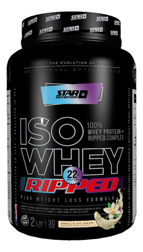 Suplemento Star Nutrition Iso Whey Ripped Proteínas 2 Lb