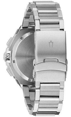 Reloj Bulova Precisionist Original De Acero Para Hombre Correa Plateado Bisel Plateado Fondo Azul