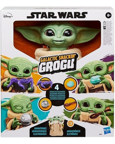 Star Wars Galactic Snackin' Grogu Baby Yoda Animatronic New