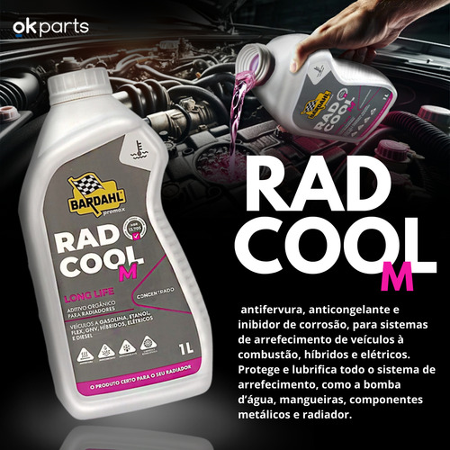 2x Arrefecimento Concentrado Bardahl Rad Cool M Long Life 1l
