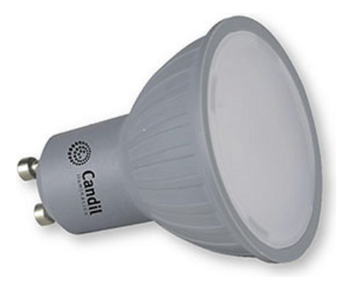 Lampara Foco Dicro Led 7w Gris Gu10 220v Candil Cálida/fría 