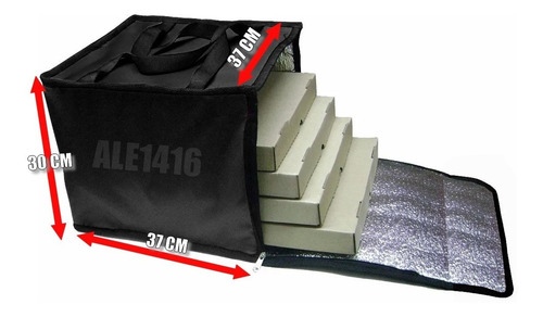Bolso Termico Delivery 6 Cajas Moto Bici Aluminizado