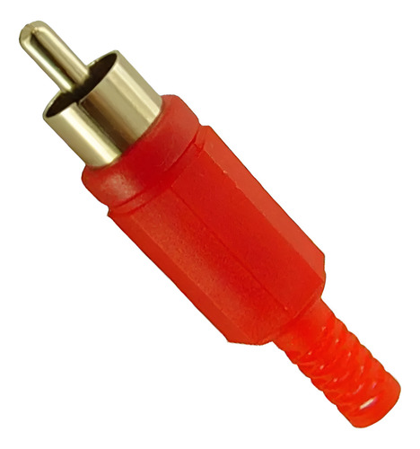 Plug Ficha Conector Rca Macho Plástico Colores X 10 U Rojo