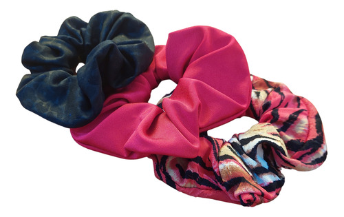 Packs X 3 Colitas De Tela Para Cabello- Scrunchies Para Pelo