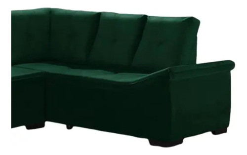Sofá de Canto 5 Lugares Suede Japão Verde Sofá Casa