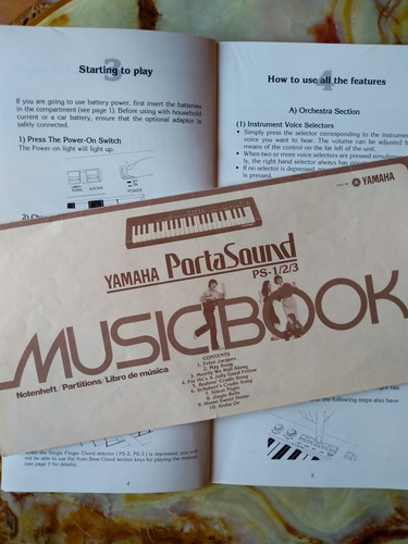 Manual Y Partitura De Órgano Yamaha Ps3 Años 80