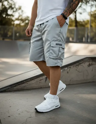 Bermuda Cargo Corta Vento Verão Masculina Bolsos