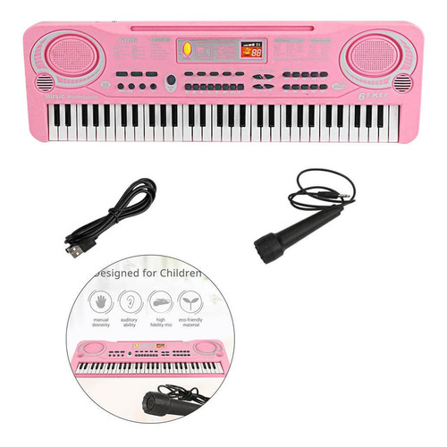 Imagen 7 de 12 de 61 Teclas Teclado Electrónico Piano Digital Musical Con