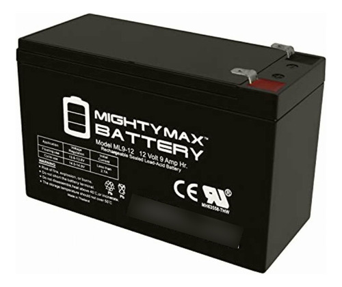Mighty Max Battery Ml9-12 Batería Recargable Sla 12 V 9 Ah