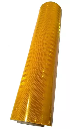 Rolo Vinil Refletivo Grau Comercial Amarelo 2 M X 1,24 M
