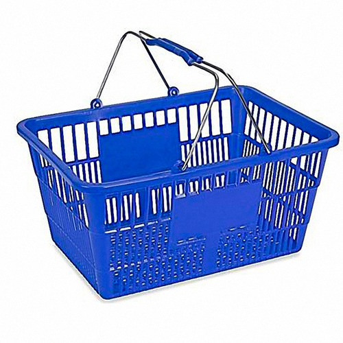 1 Canasta De Mano Azul Para Compras En Supermercados